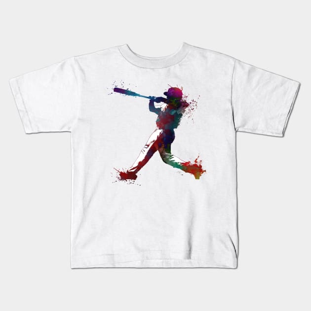 Baseball player #baseball #sport Kids T-Shirt by JBJart